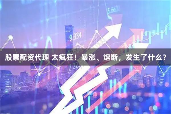 股票配资代理 太疯狂！暴涨、熔断，发生了什么？