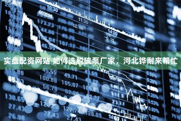 实盘配资网站 如何选脱硫泵厂家，河北铧耐来帮忙
