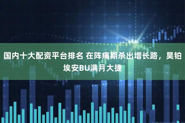 国内十大配资平台排名 在阵痛期杀出增长路，昊铂埃安BU满月大捷