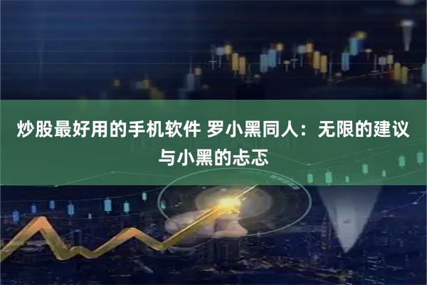 炒股最好用的手机软件 罗小黑同人：无限的建议与小黑的忐忑